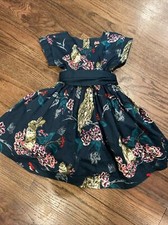 Tea Easter Dress Girls 5 Green Rabbit