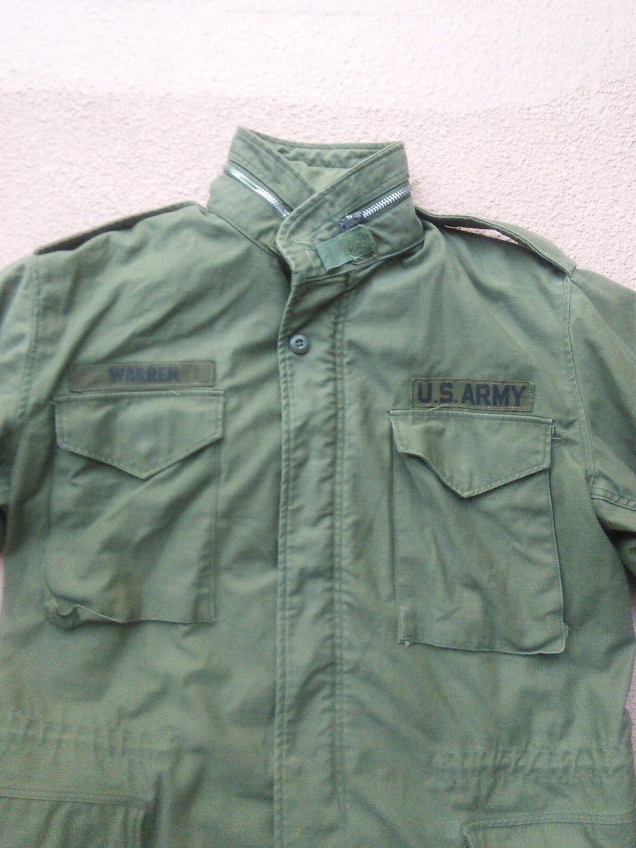 Vintage 60s M-65 Field Jacket 1968 Military Vietnam Green Sz M
