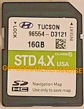 2016 2017 HYUNDAI TUCSON NAVIGATION SD CARD USA MAP 96554-D3121   96554D3121 OEM