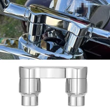 Chrome 2" Tall Handlebar Riser Top Clamp For Harley Low Rider Heritage Classic