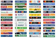 SUBBUTEO " NEW " 56 ADESIVI CHAMPIONS LEAGUE 2025-26 SPONSOR TRIBUNA e GRADINATA