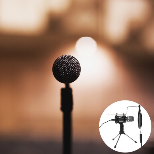1 Set Recording Microphone with Tripod for Mobile Phone and Computer (Black) - Photo 10/12