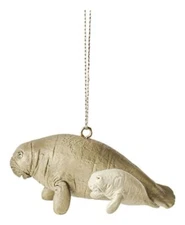 MAMA & BABY MANATEE Sea Life Christmas Ornament by Midwest CBK