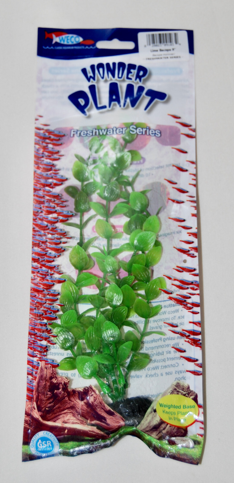 WECO Wonder Plant Freshwater Pro Fish Tank Faux Plant Lime Bacopa 9 ...