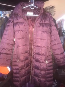 michael kors burgundy puffer coat