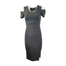 Express Solid Gray tones knee length zip up short sleeve size 00 Xsmall