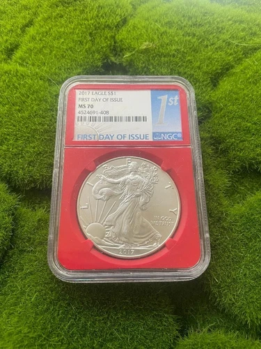 2017-P Silver Eagle $1 First Day of Issue NGC MS-70  RED CORE