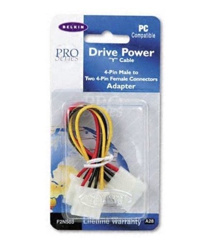 Belkin F2N503 Drive Power “y” cable New - 第 1/1 張圖片