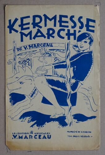 Partition originale ancienne Kermess' March V.  Marceau accordéon - Photo 1 sur 1