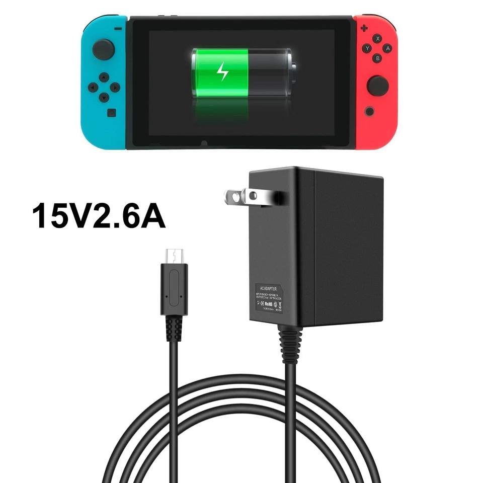 AC Adapter 15V Fast Wall Charger For Nintendo Switch TV & Dock Mode Power Supply - Image 2 of 4