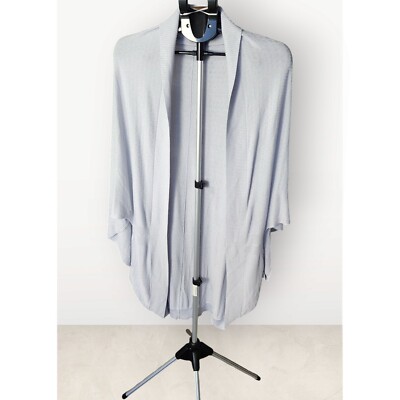 Lululemon Light Gray Stillness Wrap Shrug Cardigan Cocoon Viscose Silk One Size