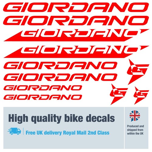 Giordano Fahrrad Etiketten / Decals / Sticker, 5+ Jahre externe Qualität (26er Pack) - Bild 9 von 17