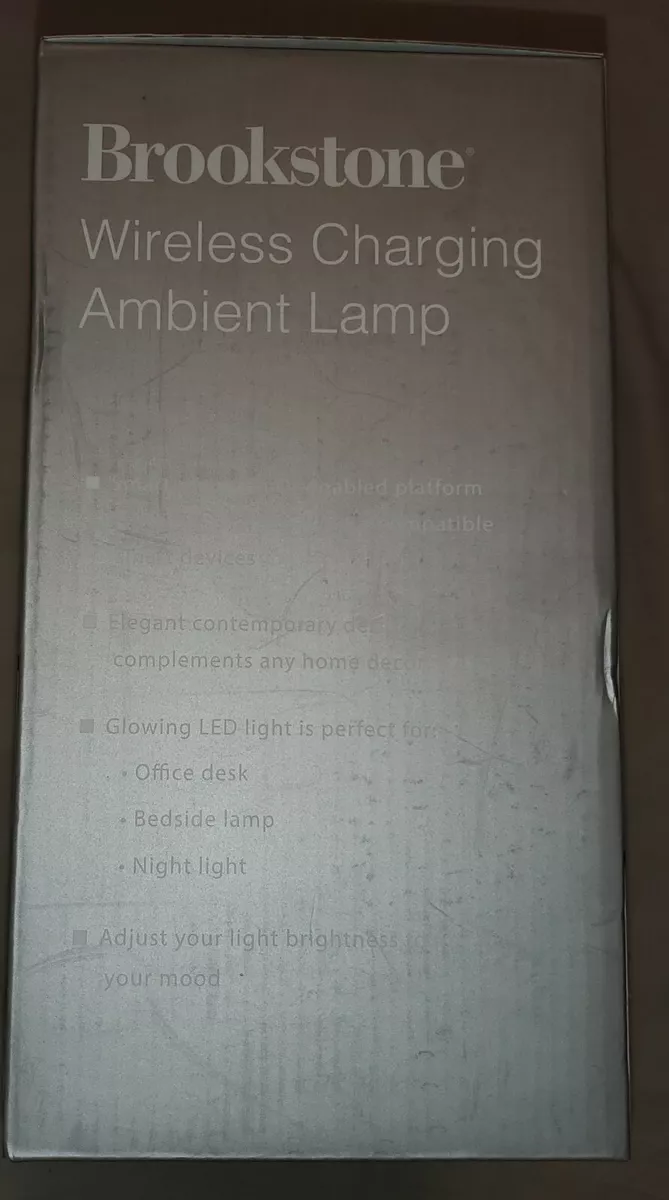 Brookstone Ambient Lamp With Wireless Charging Touch Activated