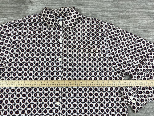 White Stag Top Womens 22W Geometric Button Up Long Sleeve Cotton Casual - Picture 4 of 11