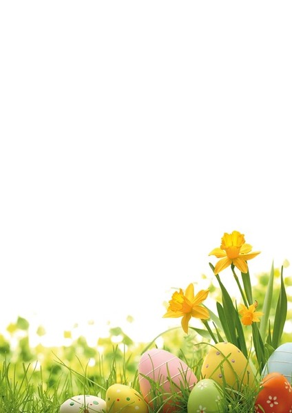 25 Blatt Din A4 Motivpapier-203 Ostern Briefpapier Mit Ostereiern-image