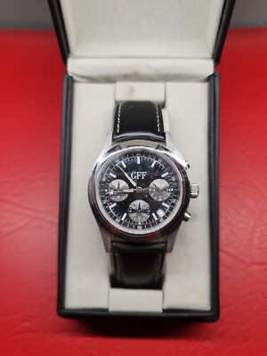 Armbanduhr GFF Analoger Quartz Chronograph Lederarmband