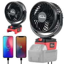 M18 Portable Cordless Fan for Milwaukee 18V Battery,Cooling Outdoor Camping Fan