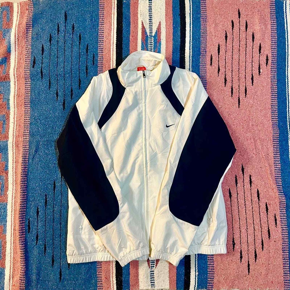 Vintage late 90s / Orange tag white and black Nike track jacket | eBay