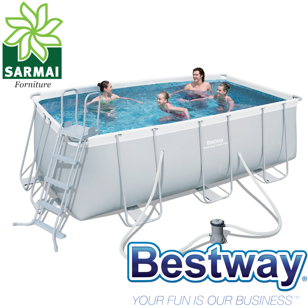 Piscina Bestway 56456 412x201x122 cm Power Steel Frame Rettangolare +pompa scala
