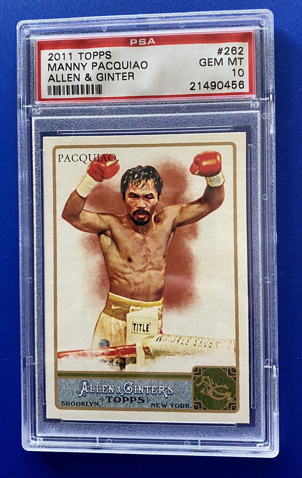 Manny Pacquioa 2011 Topps Allen and Ginter #262 Psa 10 view 2