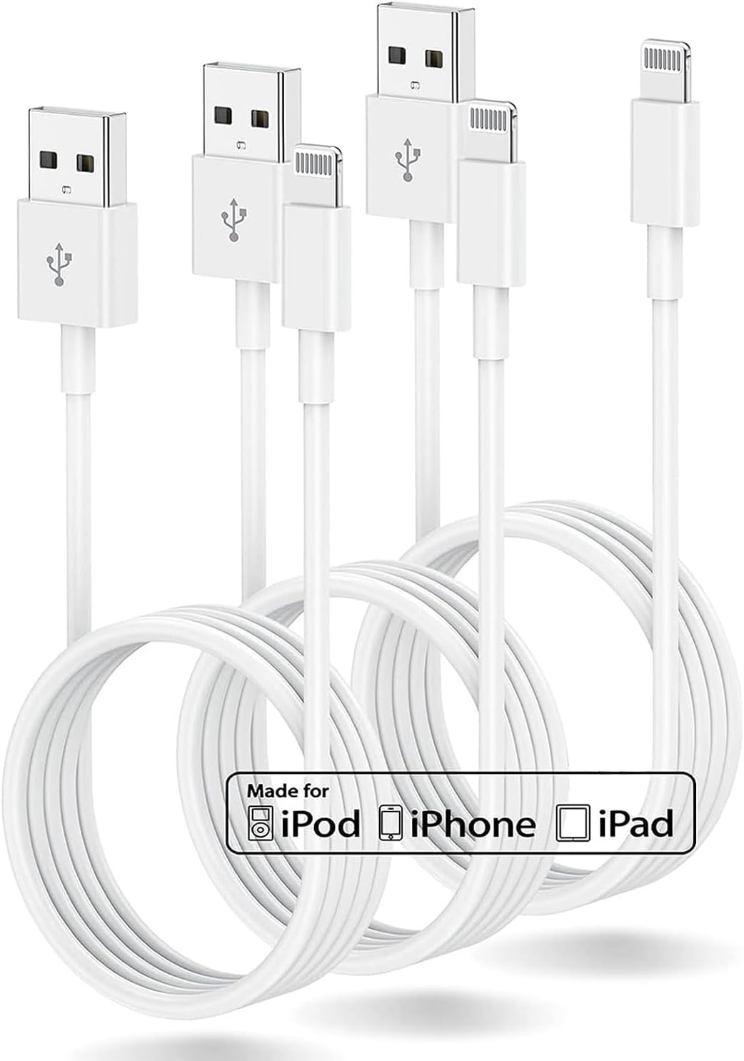 3Ft Iphone Charger Apple Mfi Certified, Apple Lightning to USB Cable 3 Feet,Fast