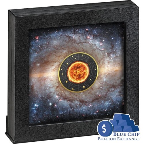 2021 500 CFA Francs Solar System The Sun 17.50g Silver Ruthenium Coin - Picture 2 of 4