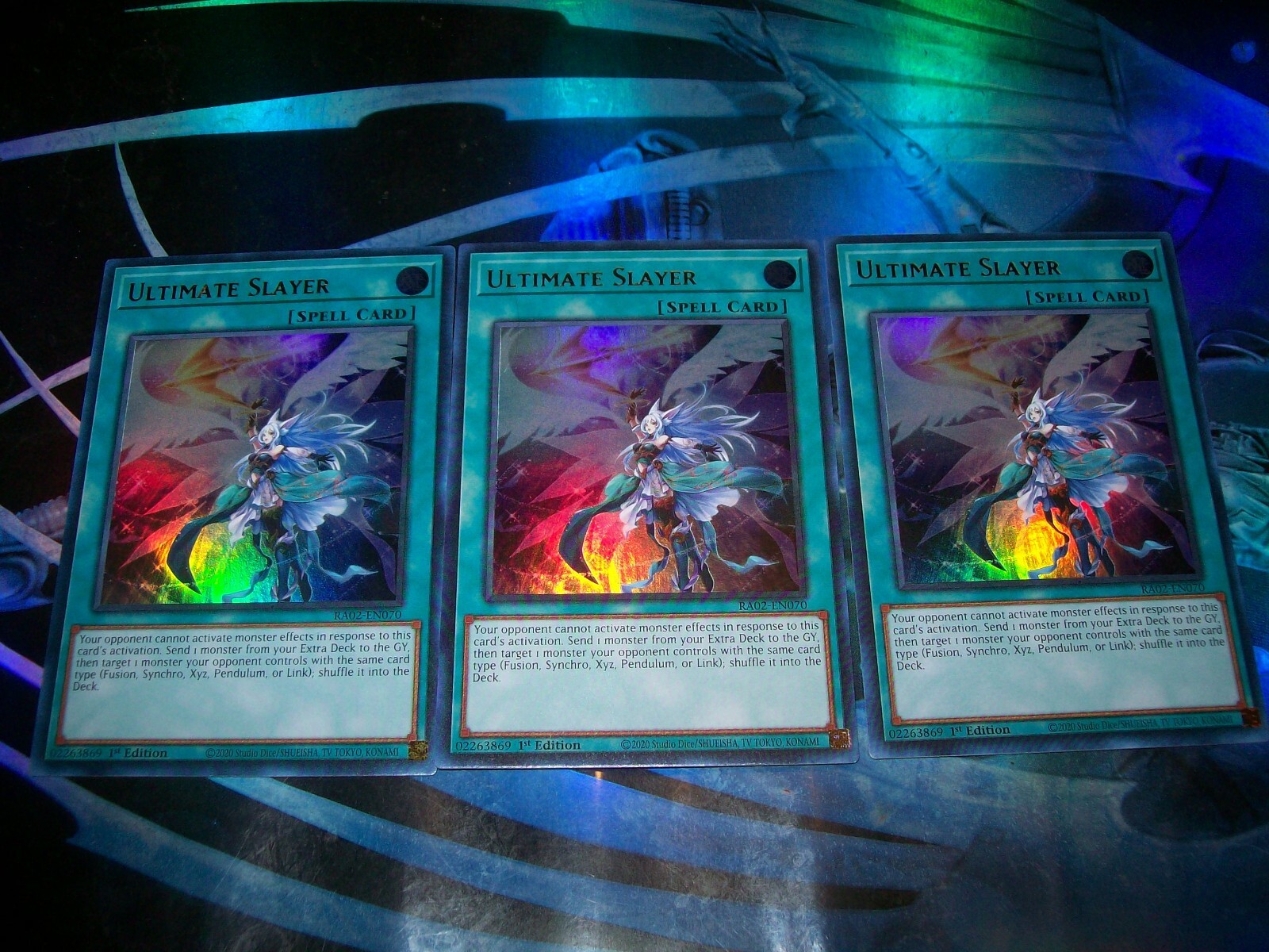 3x Yu-Gi-Oh! Ultimate Slayer 1st Ed Ultra Rare RA02-EN070