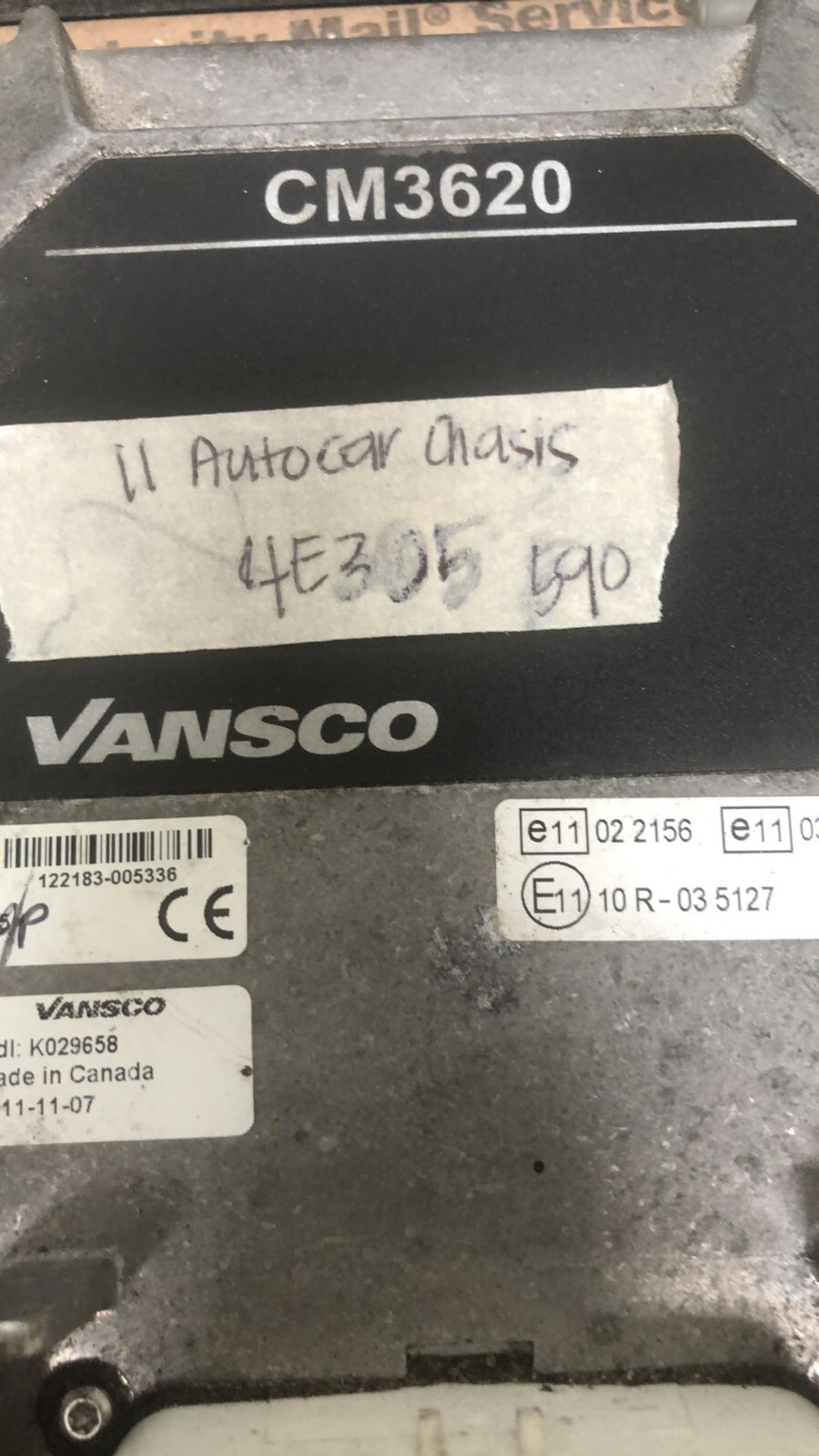 2011 Auto Car Chasis control module computer K029658 **Tested** | eBay