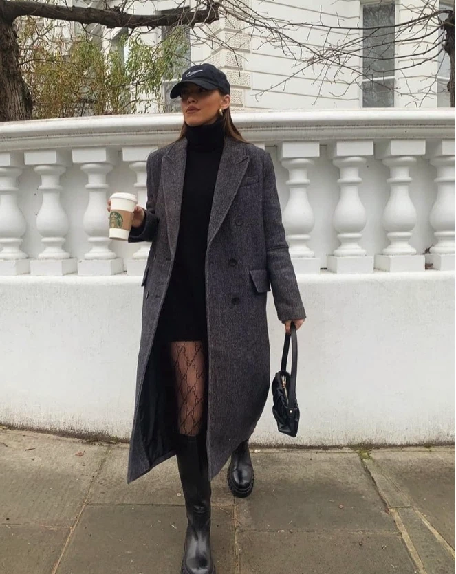 Zara grey cheap wool coat