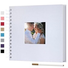 8 x 8 Inch Small DIY Scrapbook Photo Album with Cover Photo 80 Pages Hardcove...