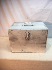 White wooden storage box crate shabby vintage...