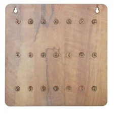 Wall Mounted Home Décor Key Chain Holder/Key Key Holder- 21 Hooks, Brown