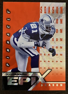 1997 Pinnacle Epix Season Orange # E15 Deion Sanders Insert