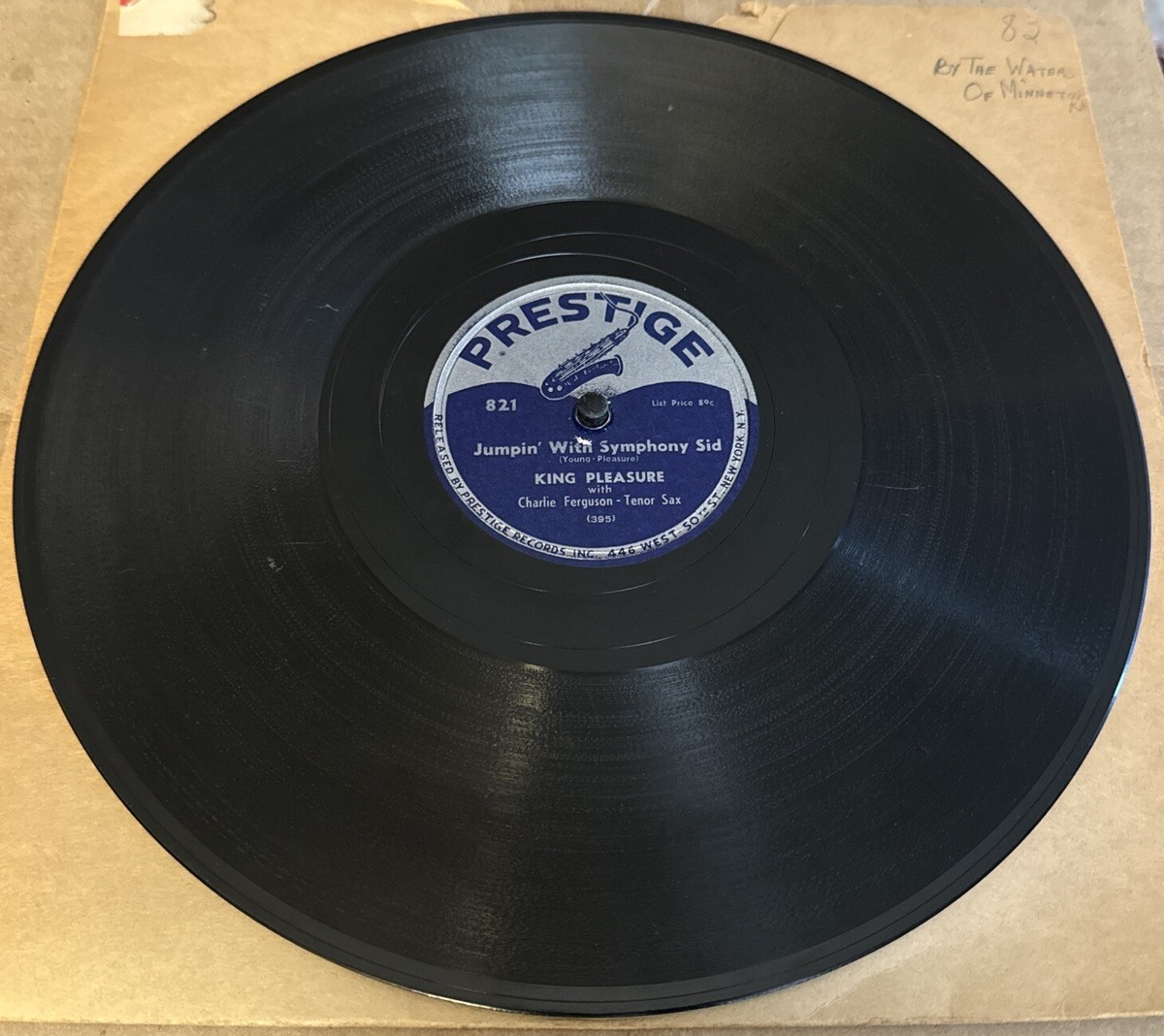 Prestige 78 RPM King Pleasure - Jumpin With Symphony Sid 821 V+