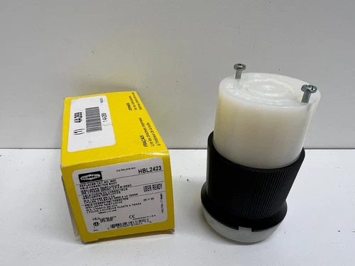 NEW OLD STOCK! HUBBELL 20A 250VAC TWIST LOCK FEMALE CONNECTOR BODY HBL2423