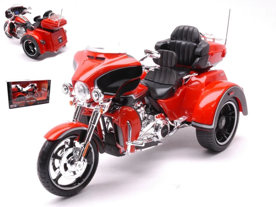 MAISTO 1/24 MOTO HARLEY DAVIDSON CVO TRI GLIDE ULTRA ORANGE MODÈLE STATIQUE - Photo 1/4