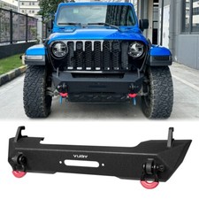 Vijay New Black Front Bumper Fits 07-25 Jeep Wrangler Jk Jl Jt With D-rings