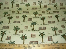 10 YDS MILL CREEK TROPICAL PALM COTTON DRAPERY UPHOLSTERY FABRIC FOR LESS