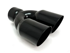 Exhaust Tip 3.00 Inlet Dual 3.50 Outlets 10.00 WDSWL350010-300-GBK-SS Slant Blac