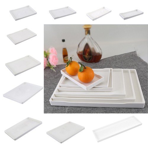 Melamin Hotel Tablett Teller Tasse Glas Kuchen Set weiß 21,0 × 10,8 cm - Picture 10 of 10