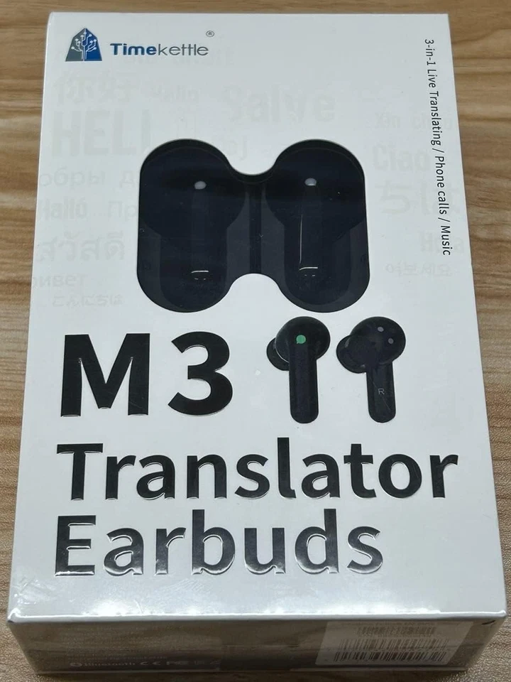 ​Timekettle M3 Language Translator Earbuds - Two-Way Translator Device - Black - Image 2 of 4