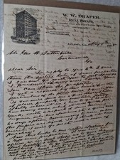 may 8 1905 signed W.W. DRAPER real estate letter