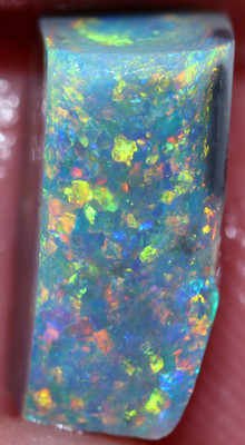 Lightning Ridge Black Opal Rub Rectangular Freeform Bright Green/Blue Australian