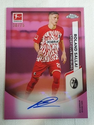 Roland Sallai  Auto 38/75  SC Freiburg Topps Chrome 2024 BCA-RSA