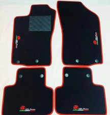 SET TAPPETI AUTO PER ALFA ROMEO TAPPETINI PERSONALIZZATI IN MOQUETTE CON LOGHI