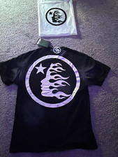 HELLSTAR Men s Black Cotton Graphic Logo Crew...