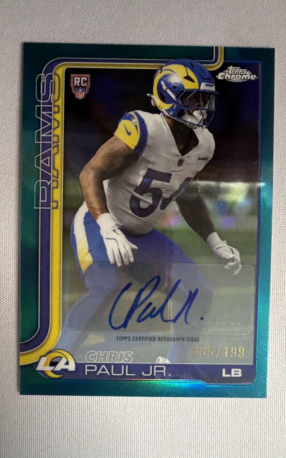 2025 Topps Chrome - Retail Rookie Autographs Chris Paul Jr. #RRA-CPJ Teal...