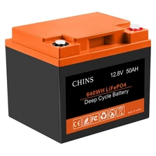 CHINS 12V 50Ah LiFePO4 Battery, with 50A BMS, for Home Energy Storage etc(Used)