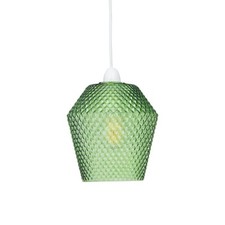 Modern Textured Glass Easy Fit Pendant Shade Ceiling Lightshade