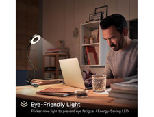 L mpara de escritorio LED, clip, 360  flexible, 3 modos, 10 niveles brillo